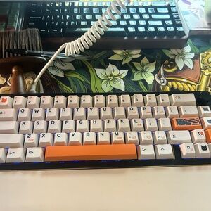 SOLD Orange and White Mechanical Keyboard